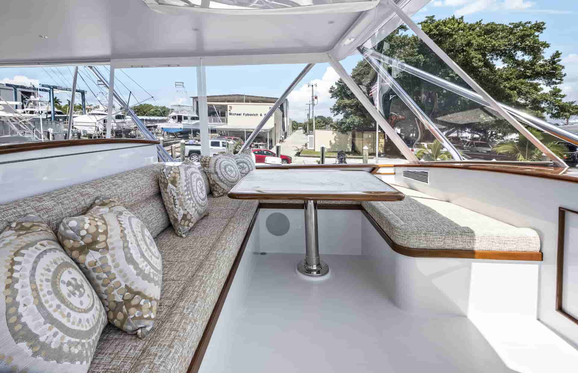 Beautiful furniture in sport fishing yachts